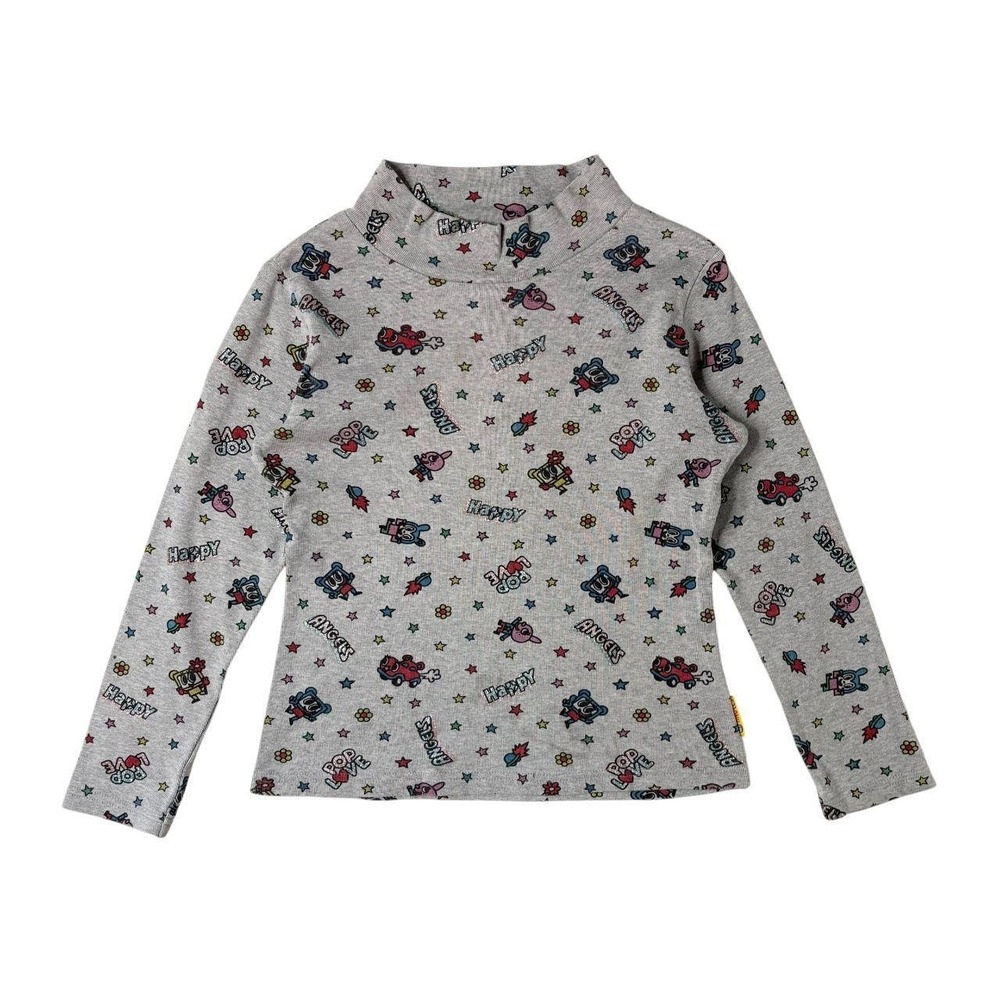 Angel Blue star AOP mock neck long sleeve